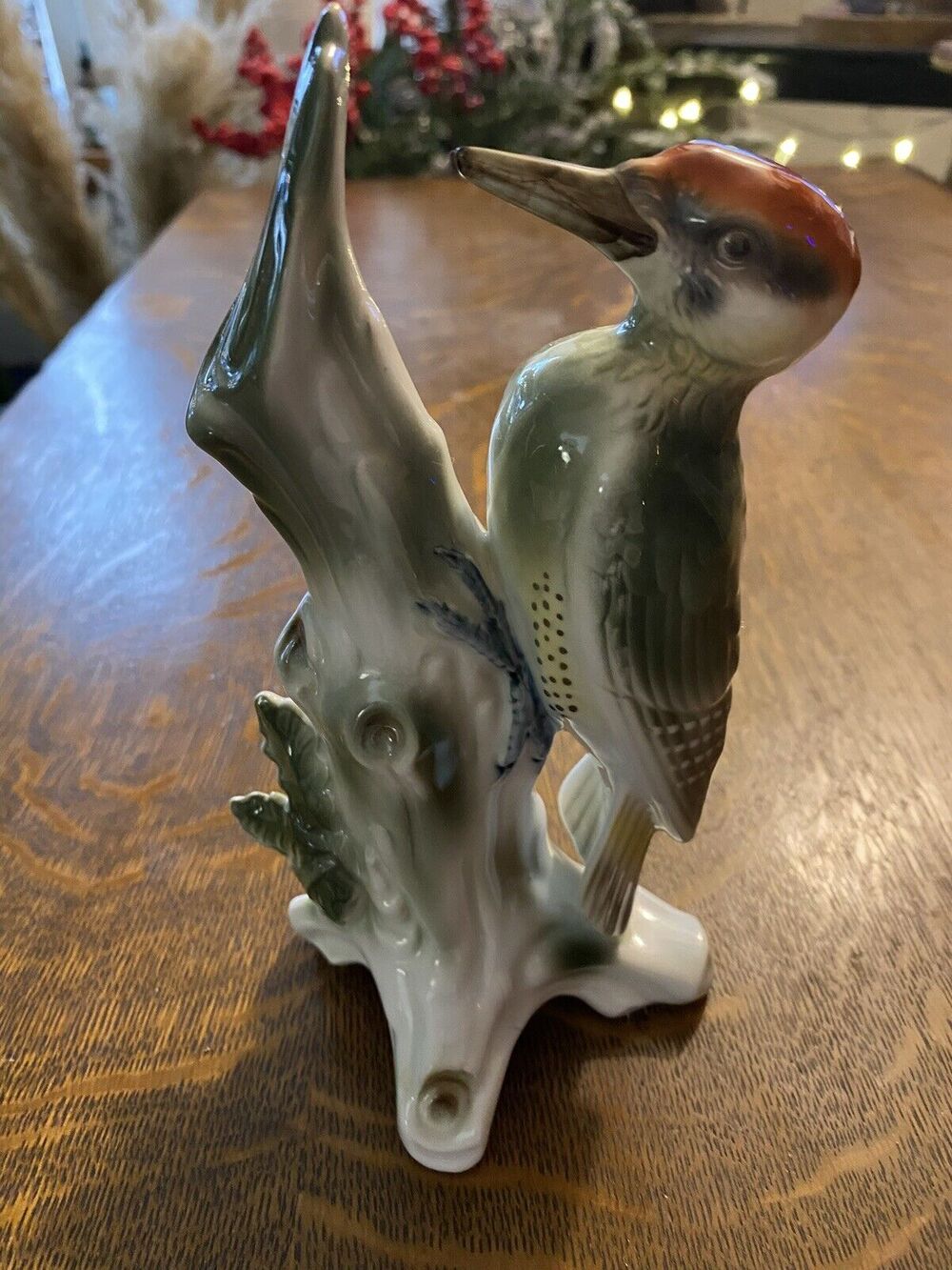Vintage Gerold Porzellan Woodpecker Bird Figurine West Germany Porcelain MCM